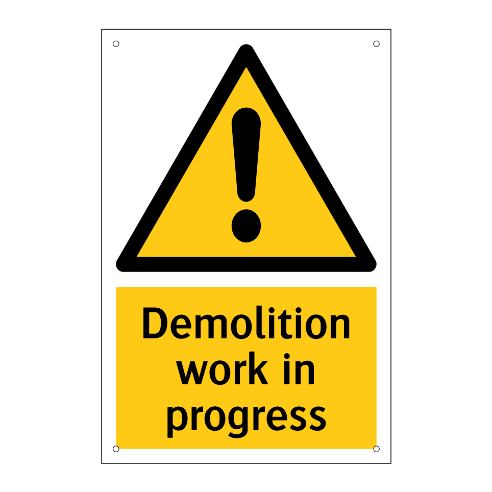 Demolition work in progress