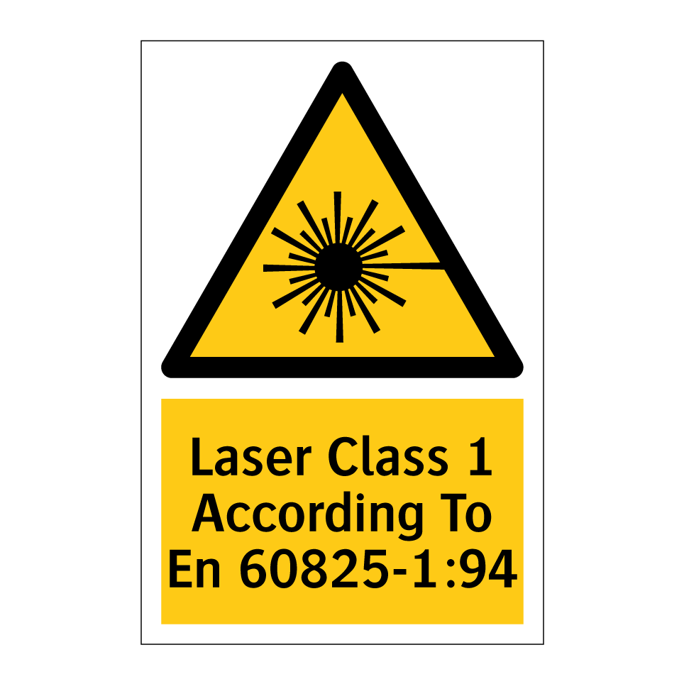 Laser Class 1 According To En 60825-1:94