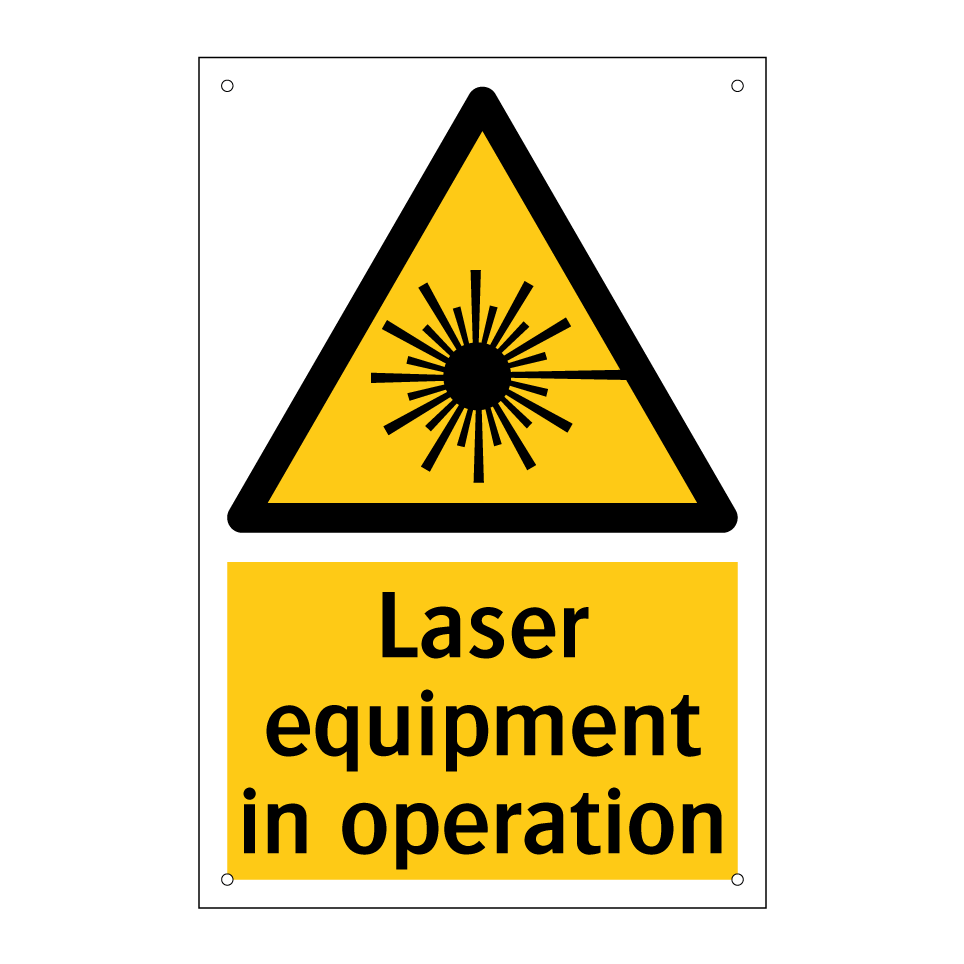 Laser equipment in operation