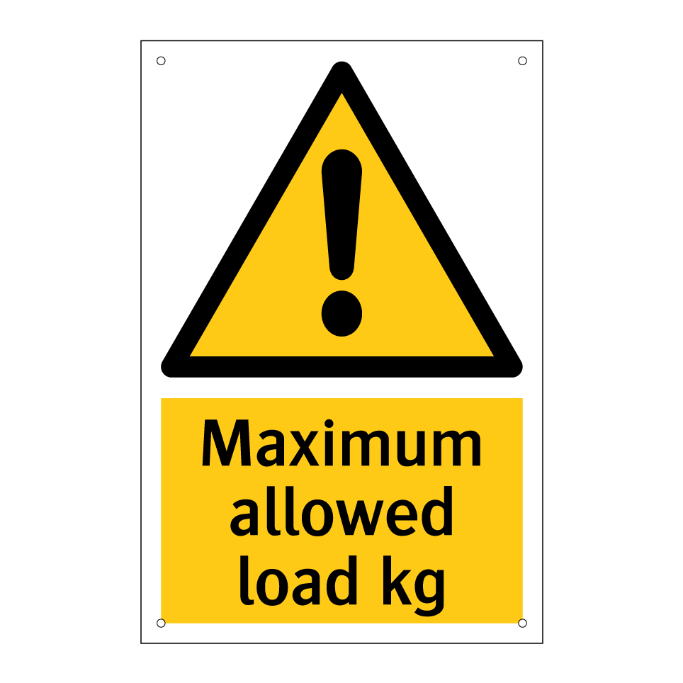 Maximum allowed load kg