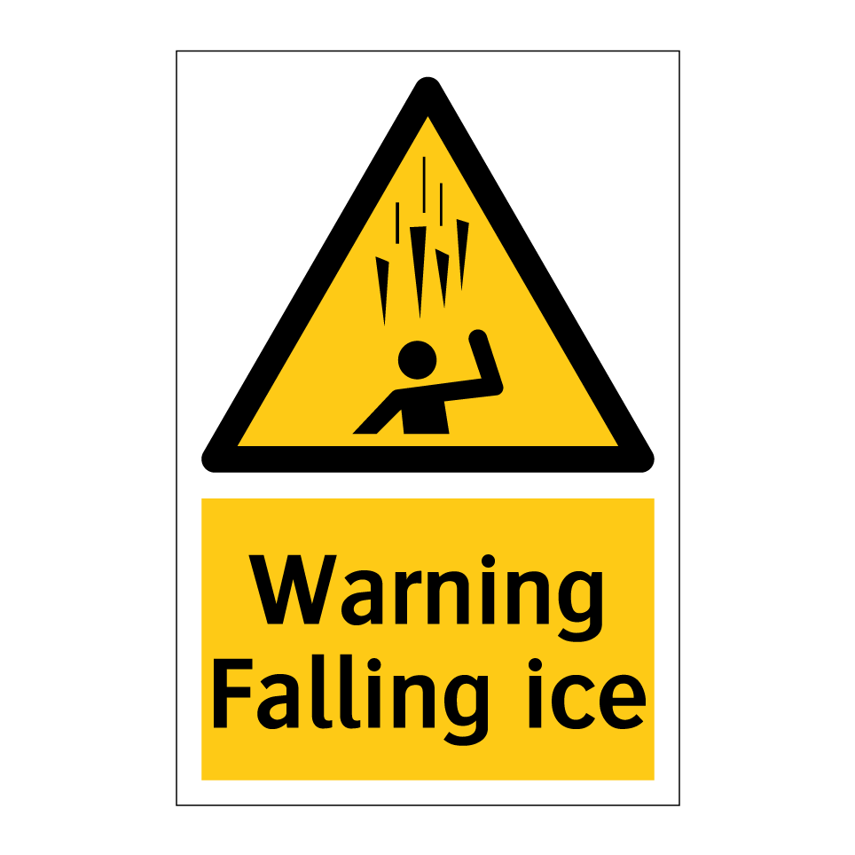 Warning Falling ice