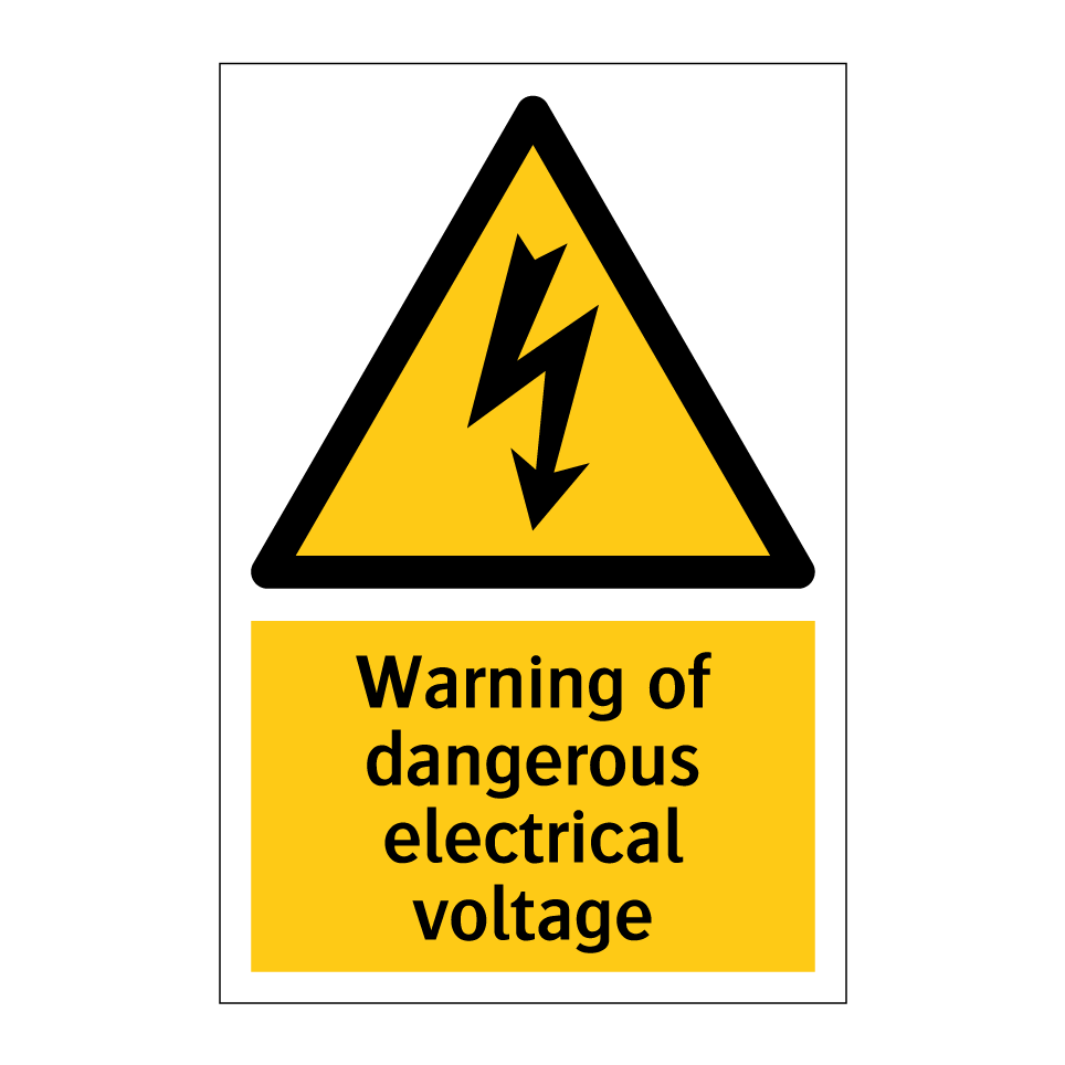 Warning of dangerous electrical voltage