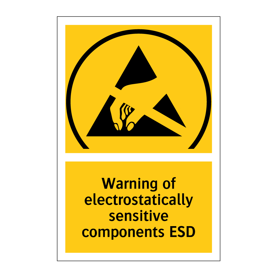 Warning of electrostatically sensitive components ESD