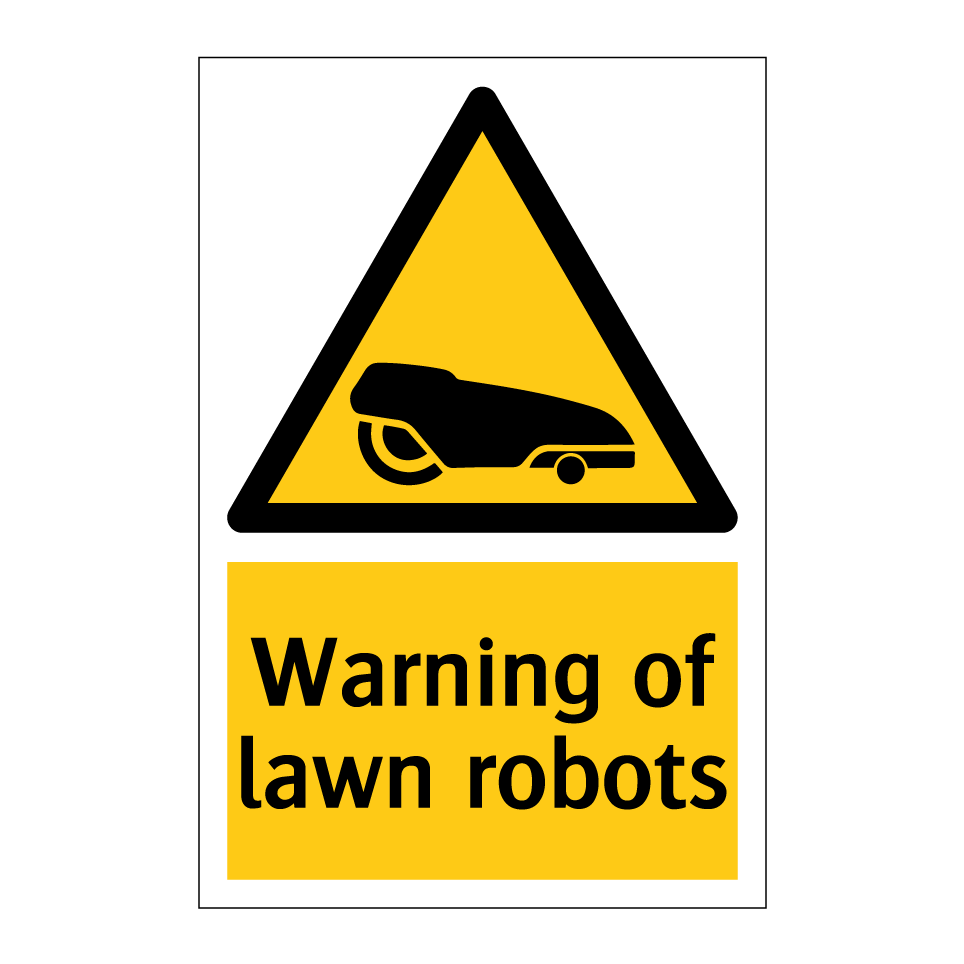 Warning of lawn robots