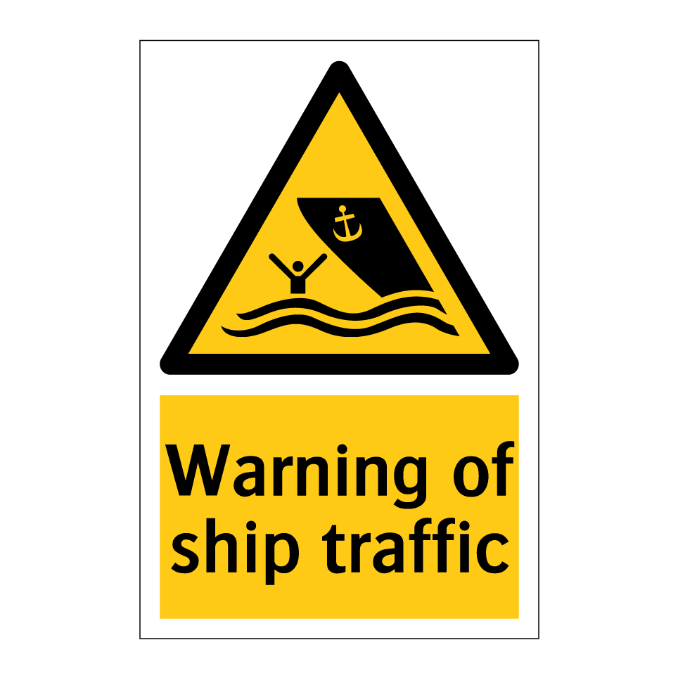 Warning of ship traffic