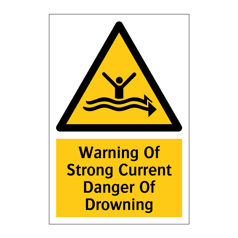 Warning Of Strong Current Danger Of Drowning