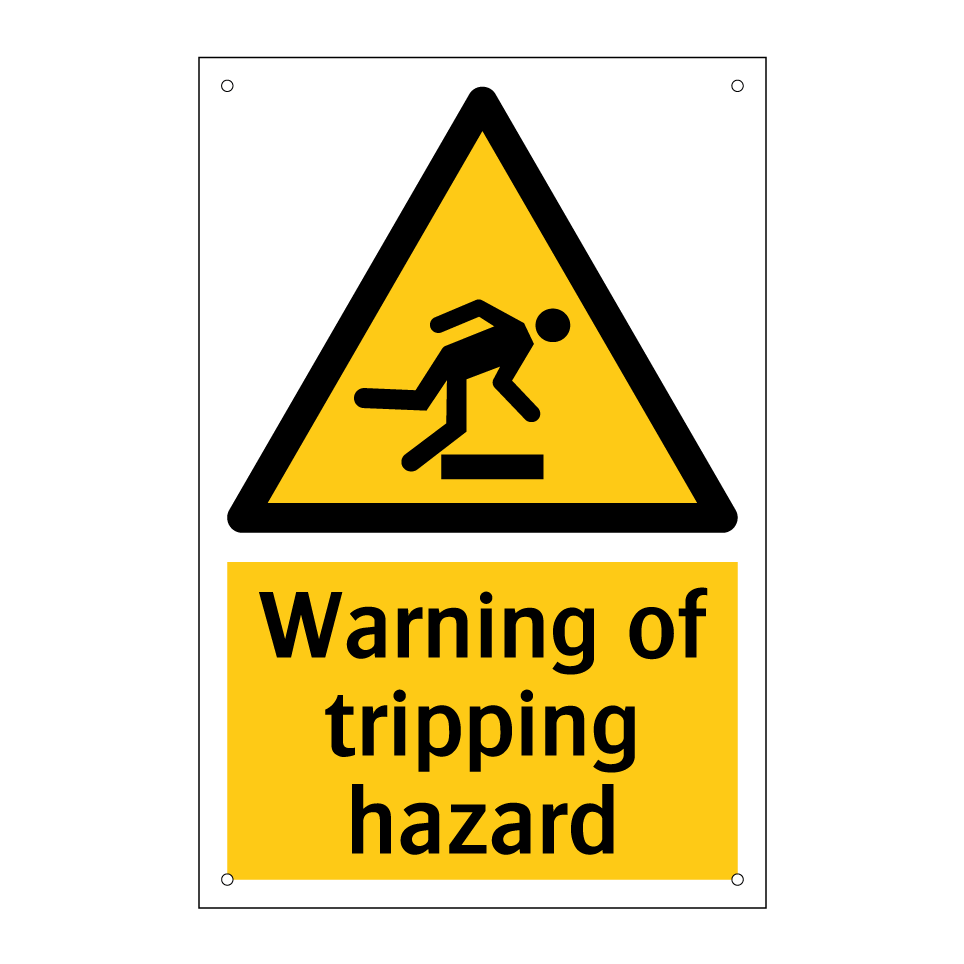 Warning of tripping hazard