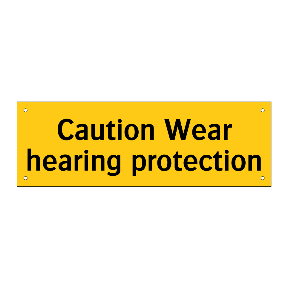 Caution Wear hearing protection