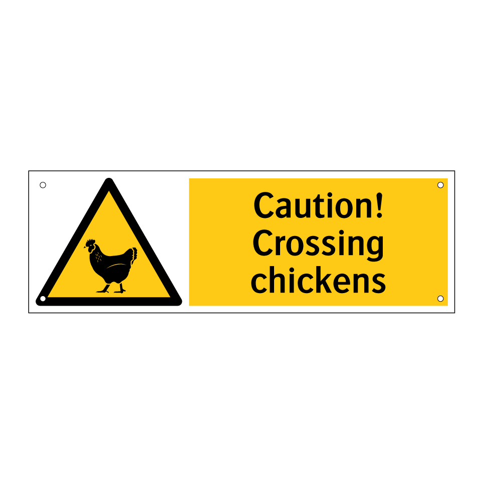 Caution! Crossing chickens