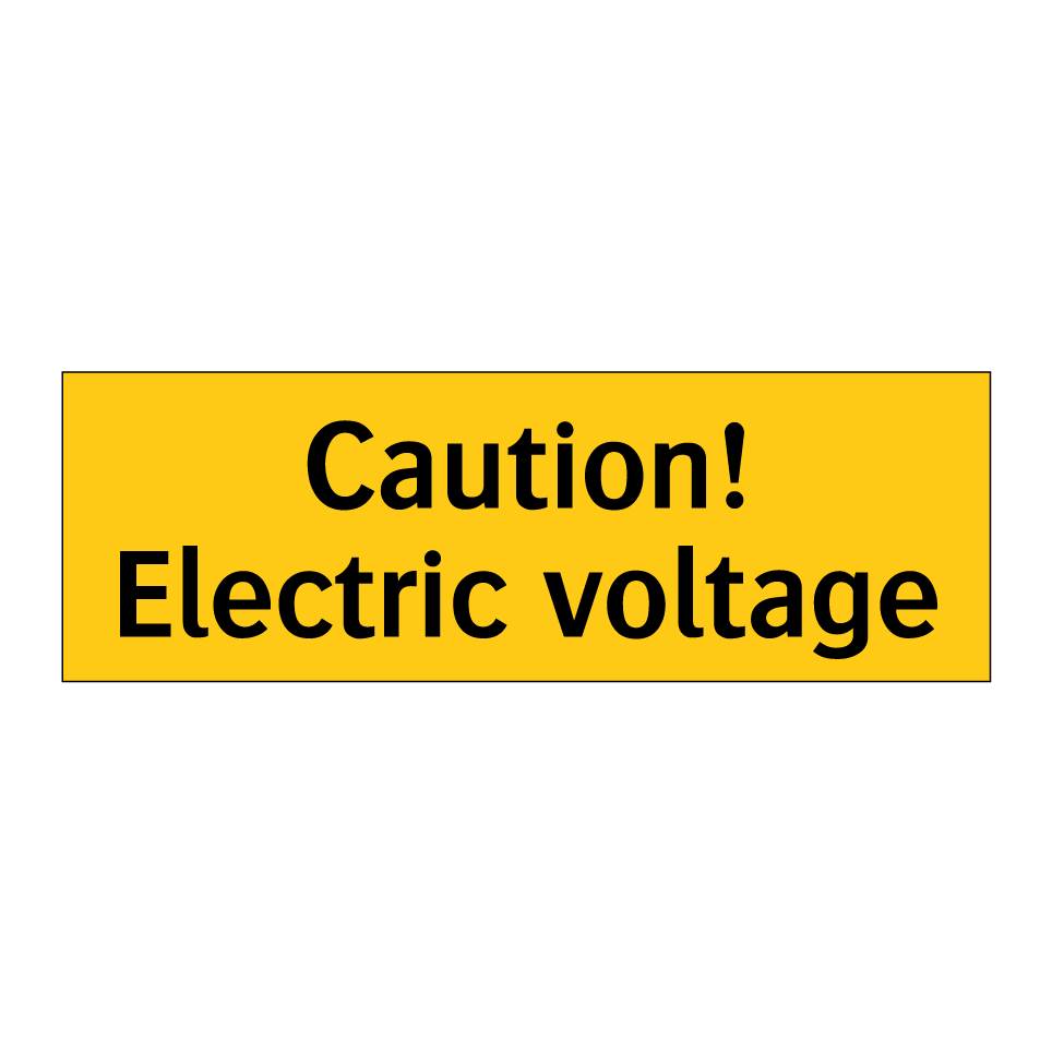 Caution! Electric voltage