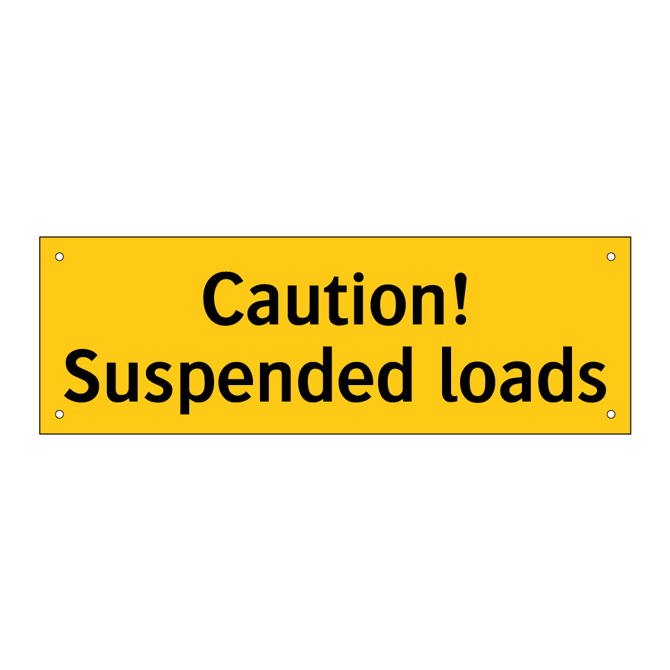 Caution! Suspended loads