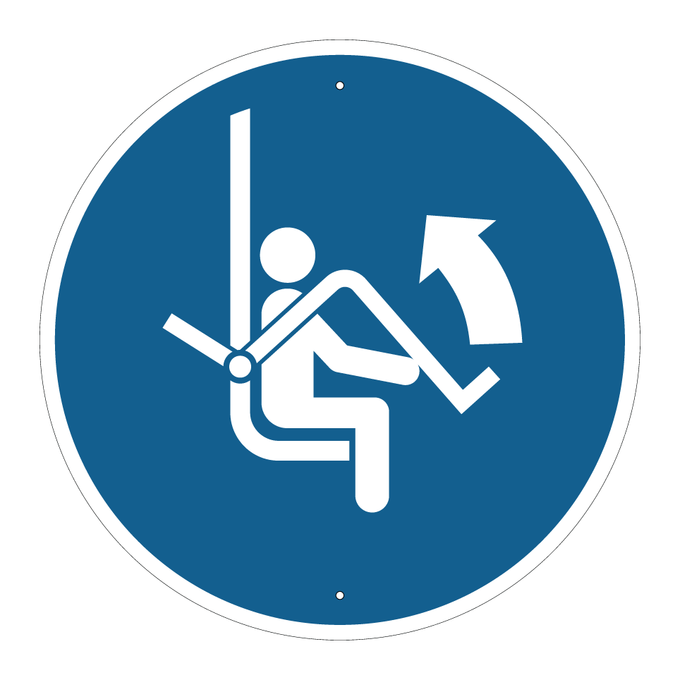 M034 Open safety bar of chairlift