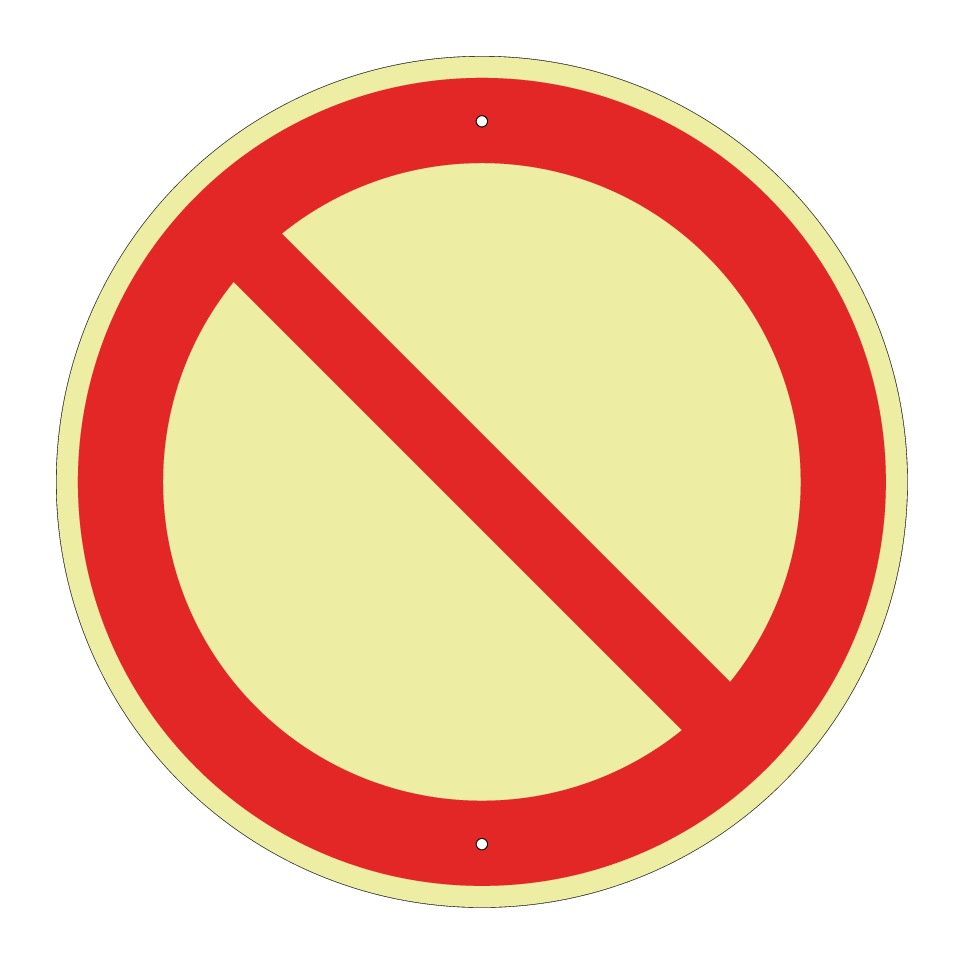 P001 General prohibition sign