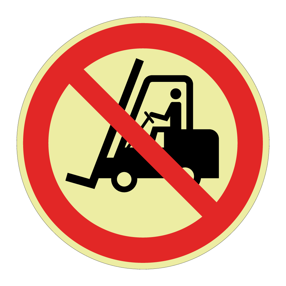 P006 No access for forklift trucks and other industrial vehicles
