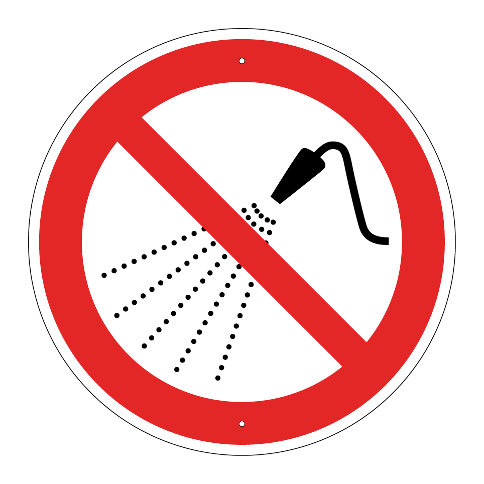 P016 Do not spray with water