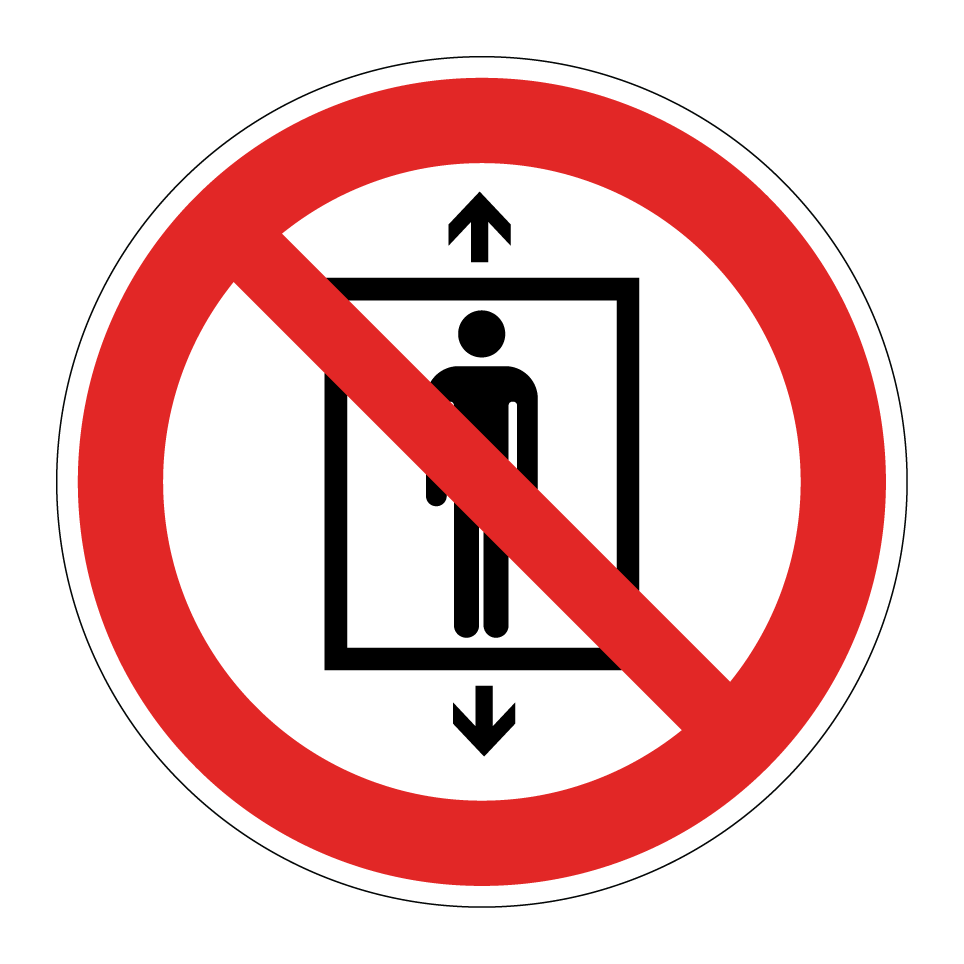P027 Do not use this lift for people