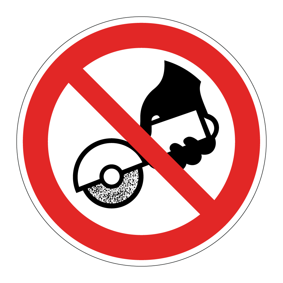 P034 Do not use with hand-held grinding machine