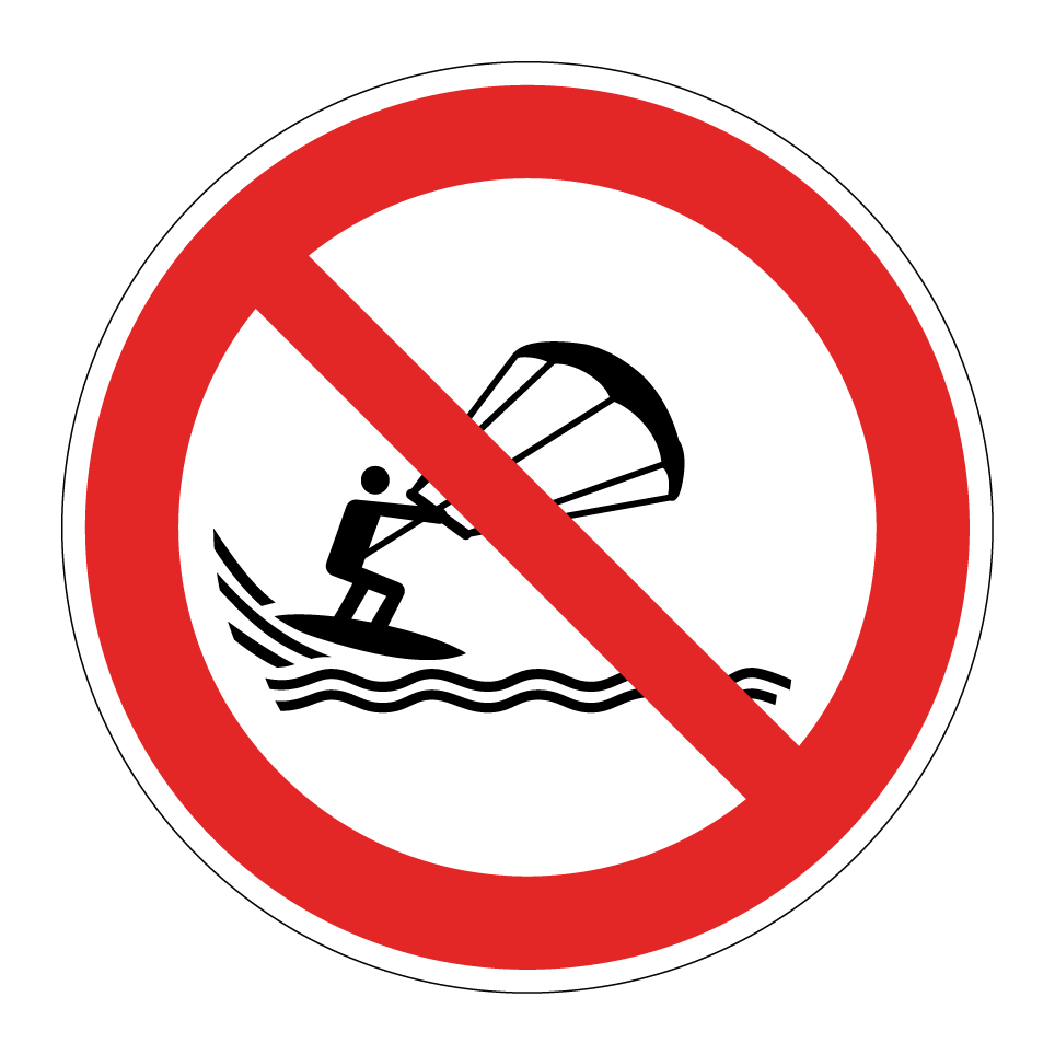 P065 No kite surfing