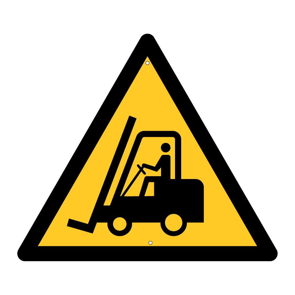 W014 Warning Forklift trucks and other industrial vehicles