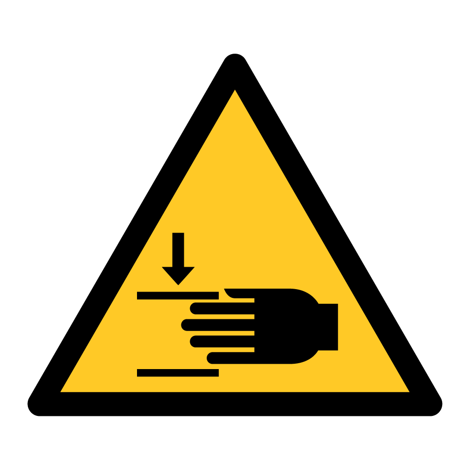 W024 Warning Crushing of hands