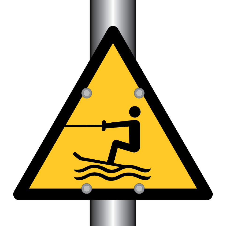 W045 Warning Towed water activity area