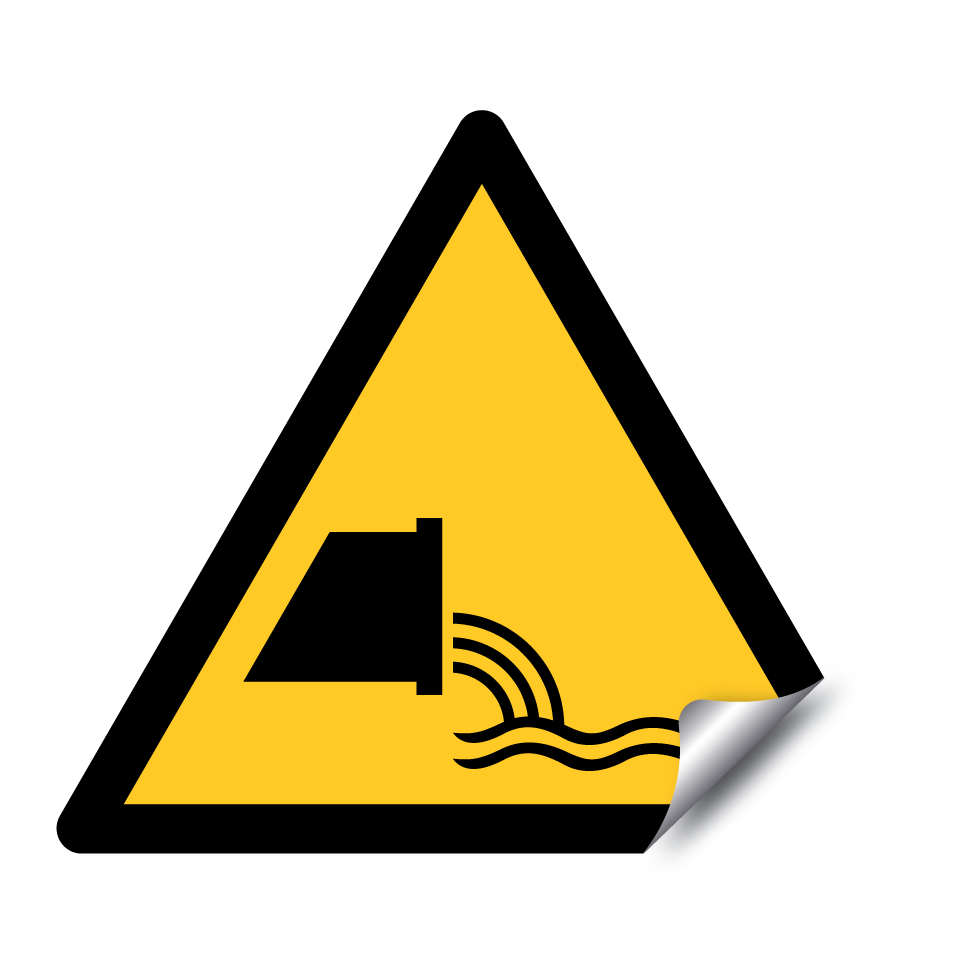 W055 Warning Sewage effluent outfall