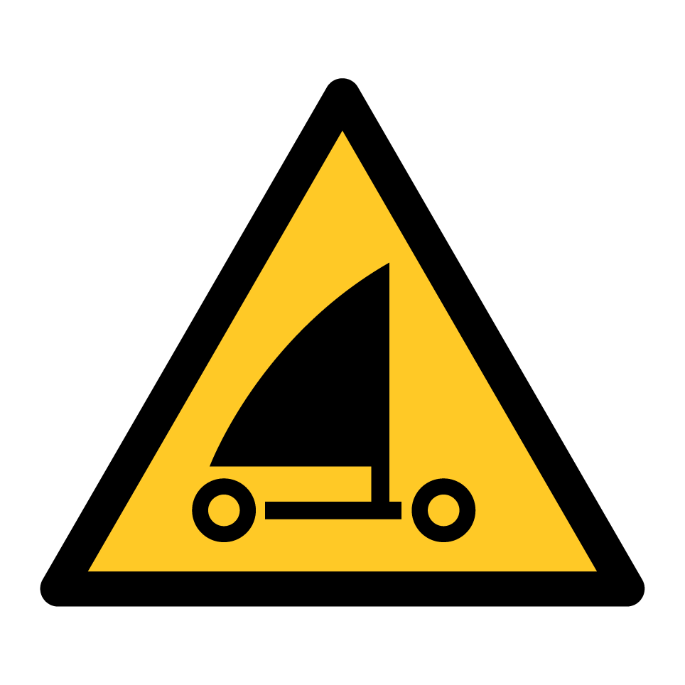 W059 Warning Sand yachting