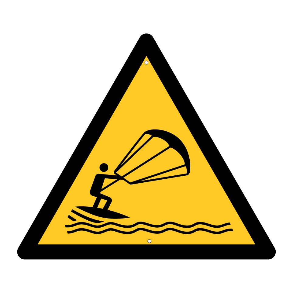 W062 Warning Kite surfing