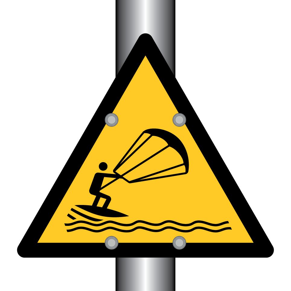 W062 Warning Kite surfing