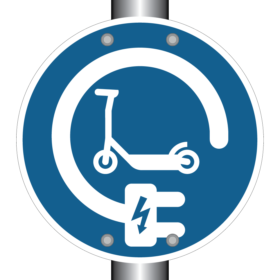 Electric scooter charging station