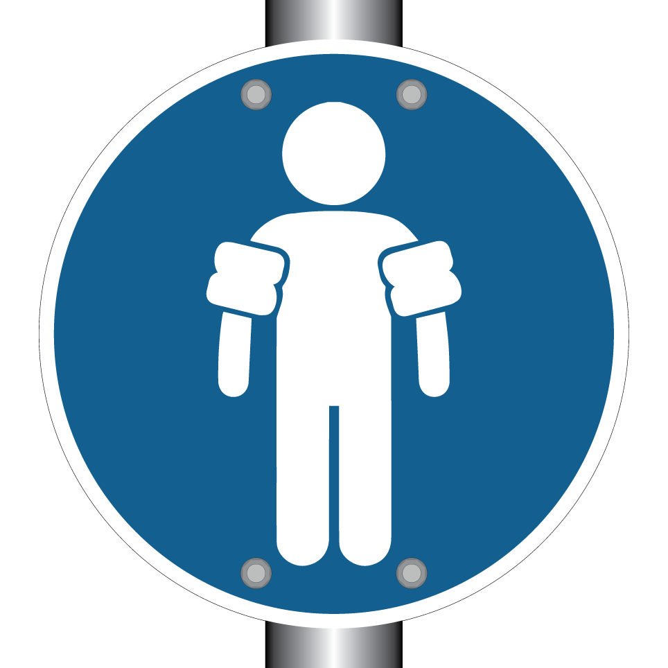 Use inflatable armbands