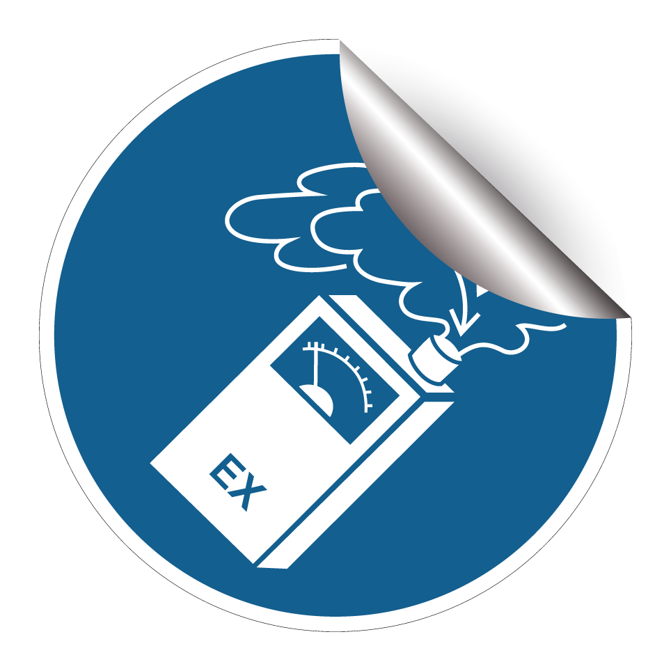 Explosion measurement device in use