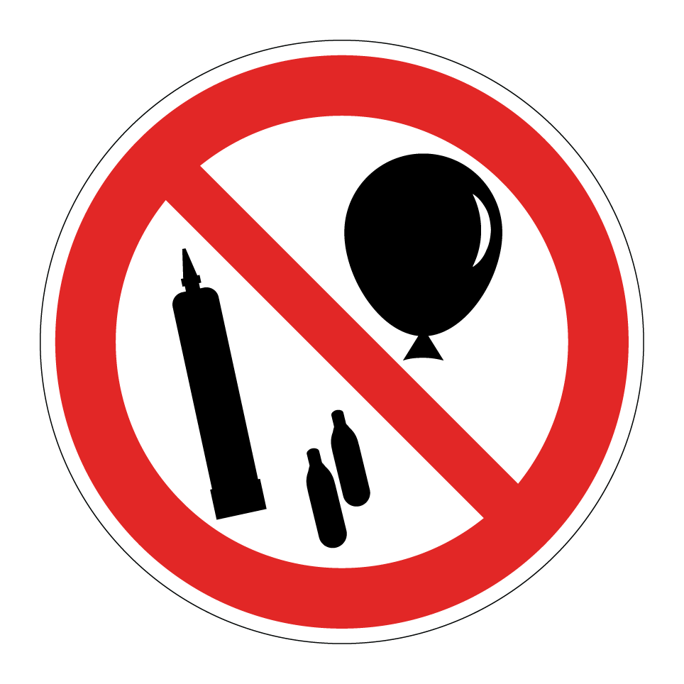 No balloons or gas canisters