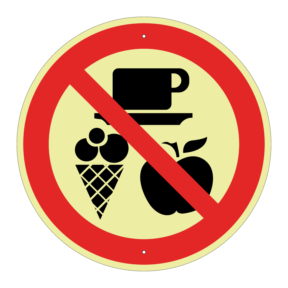 No food or drinks