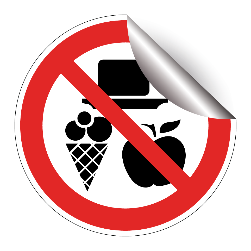 No food or drinks