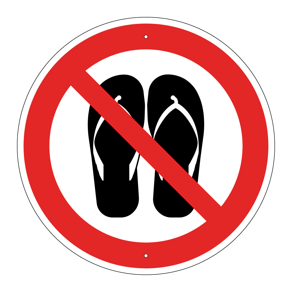 No flip flops