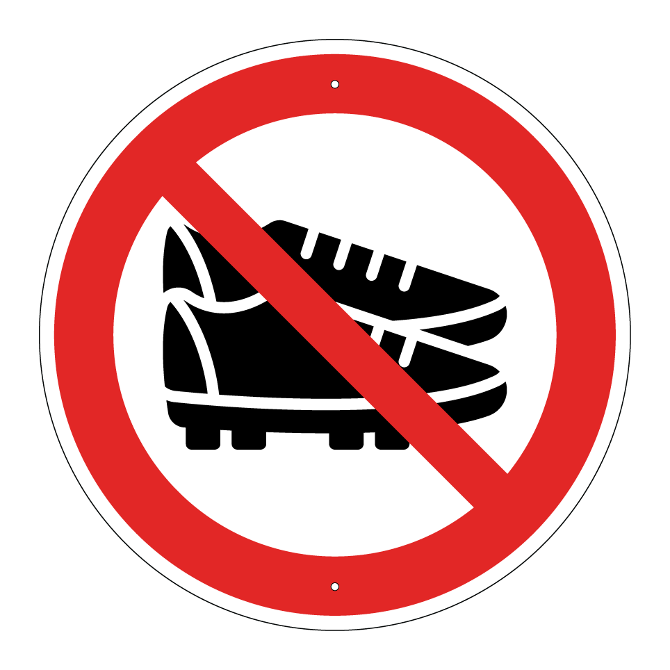 No football shoes
