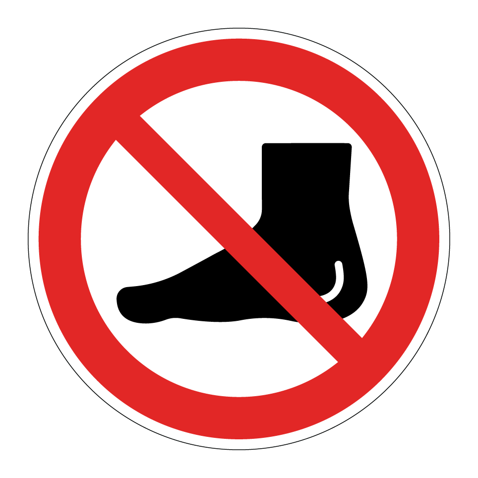 No bare feet