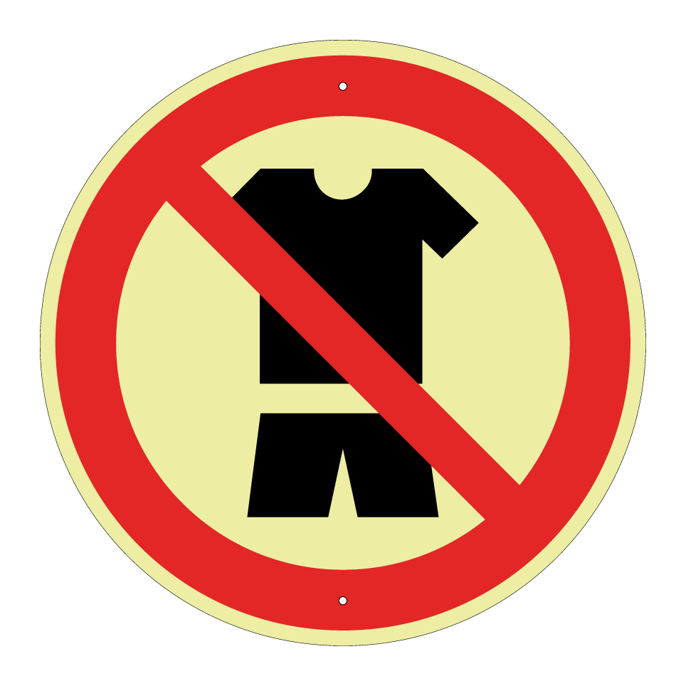 No casual clothing