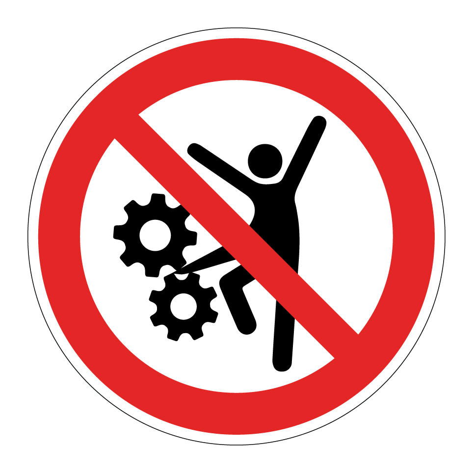 No standing near machine