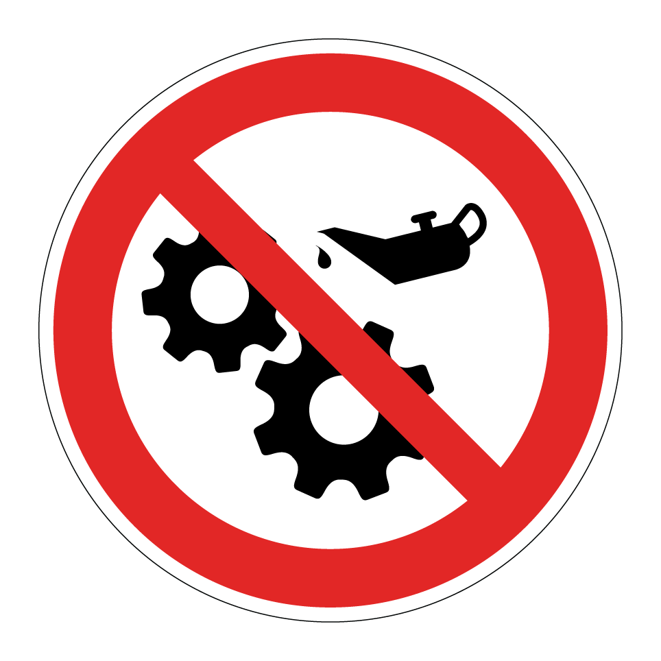 No oiling of machine