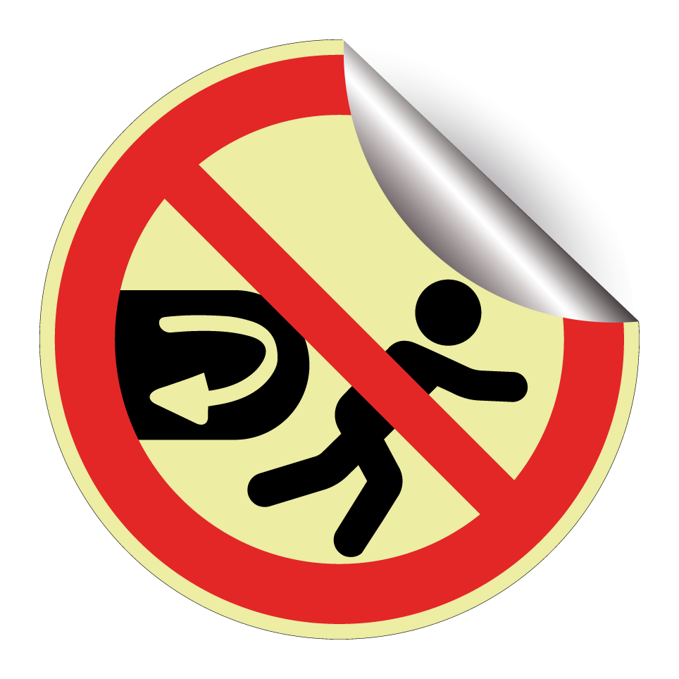 No standning near wide swing machine