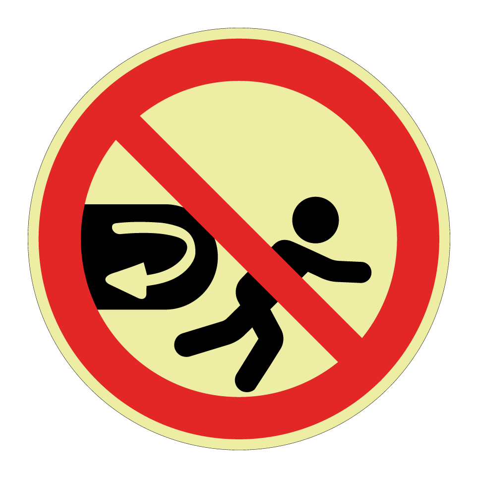 No standning near wide swing machine