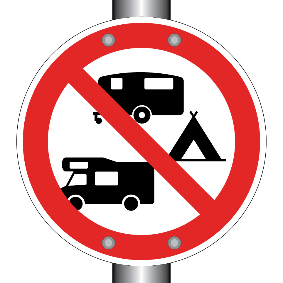 No camping or caravans