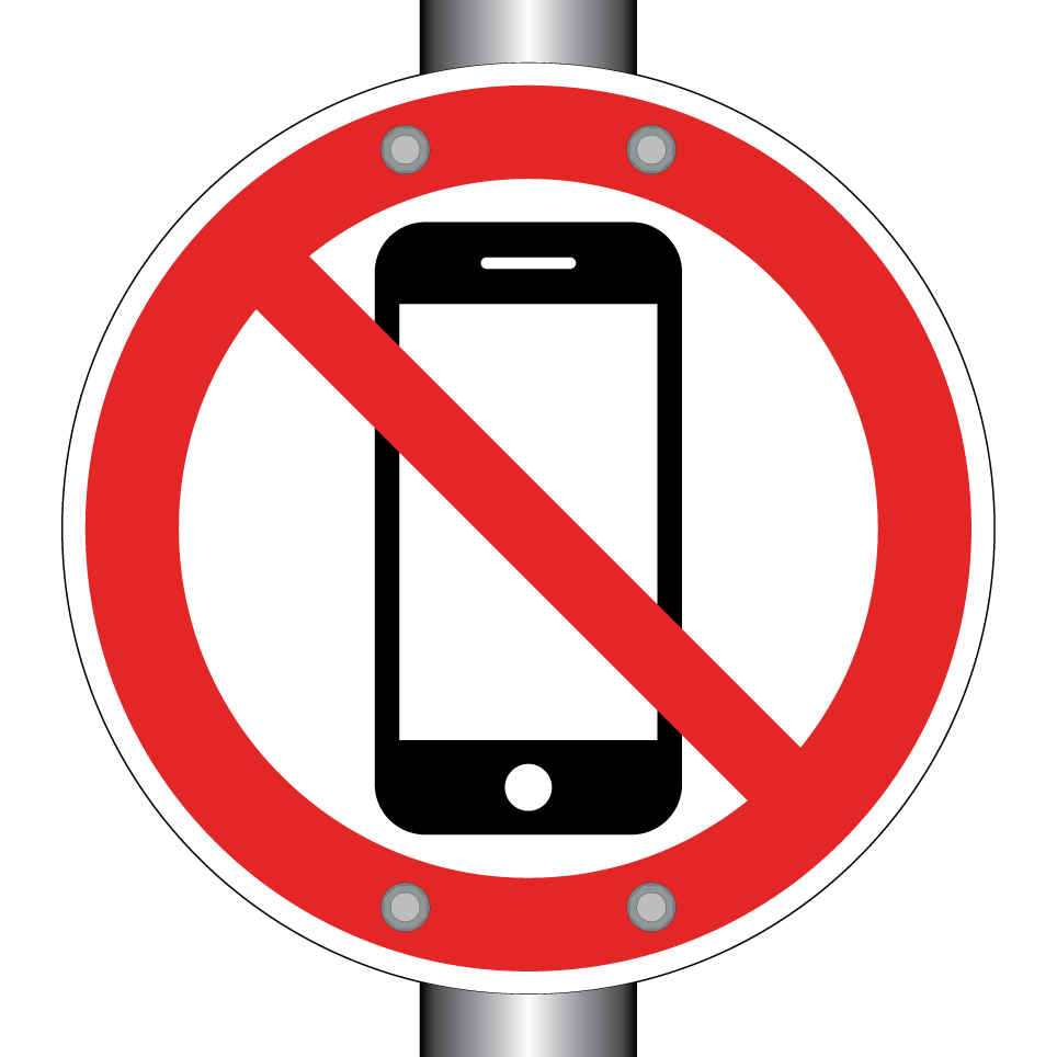 No mobile phones