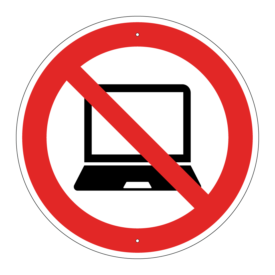 No laptops