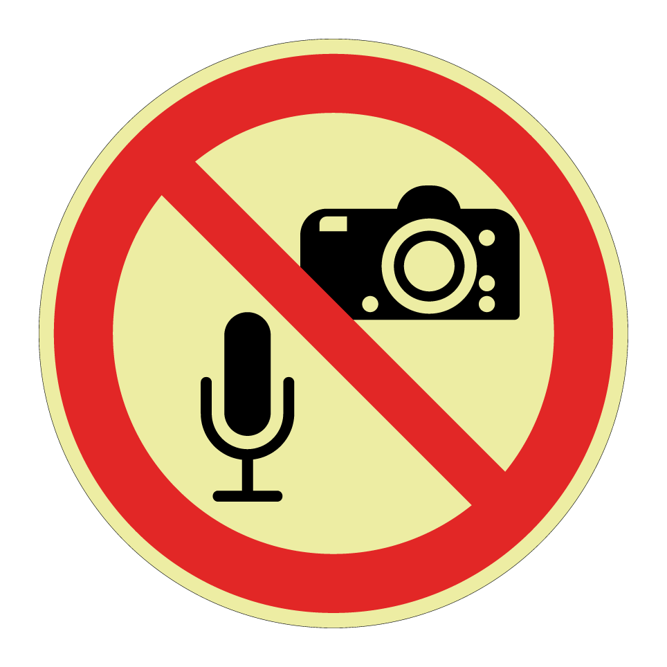 No audio recording or photography