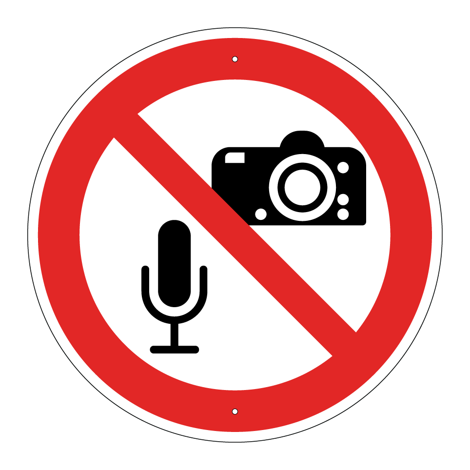 No audio recording or photography