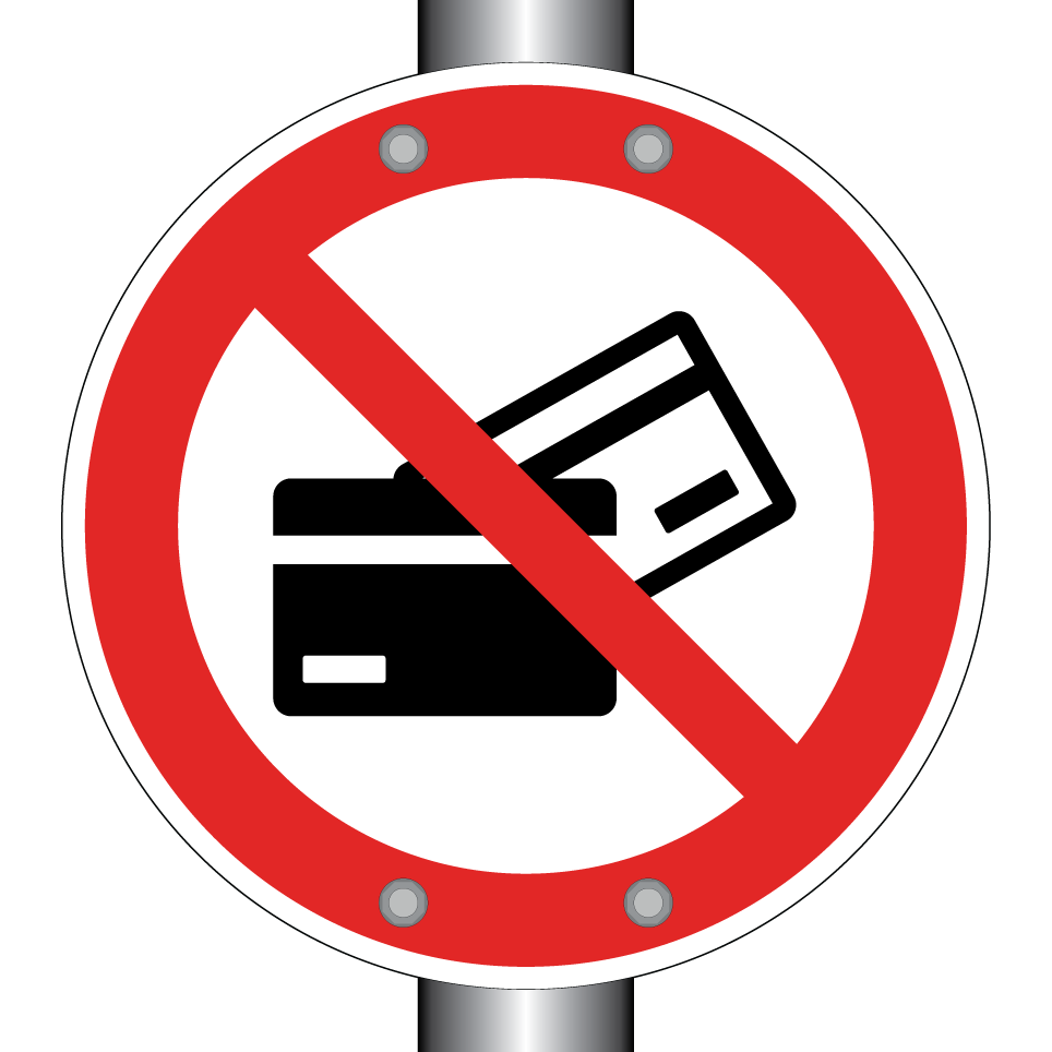 No card payment