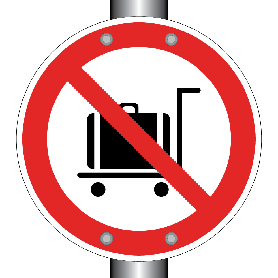 No luggage trolleys